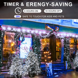 KNONEW 403FT 1000 LED Christmas Lights Outdoor String Lights 8 Modes & Timer Fairy Light Plug in Waterproof LED String Lights for Xmas Yard Tree Wedding Party Holiday Decorations (Cool White)