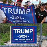 Oligei Trump 2024 Flag, 3 x 5 Feet Trump Flag Take American Back with 4 Pcs Trump 2024 Sticker, Polyester Fiber Trump Desantis 2024 Flag, 3 Ply Double Sided Trump 2024 Flag