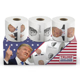 Gagster Donald Trump Toilet Paper Roll - 3 Ply Funny Novelty Gag, 200 Sheets Per Roll, Prank Gift for Adults, Presidential Pack (2 rolls with trump images, 1 roll with trumps funniest tweets) 3-pack