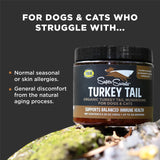 Super Snouts Turkey Tail Mushroom Supplement Powder for Dogs & Cats (2.64 oz) - Organic, Made in USA Antioxidant & Inflammation Support, Immune Support