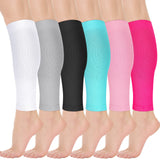 6 Pairs Calf Compression Sleeve Women Footless Compression Stockings Elastic Leg Sleeve for Running Nurse Pregnant (Small)