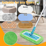 Unoutur Reusable Dry Sweeping Cloths Microfiber Wet Mop Pads Compatible with Swiffer Sweeper Mop Replacement Sweeping Mopping pad Refills for Hardwood Surface Floor Cleaning (10PCS)