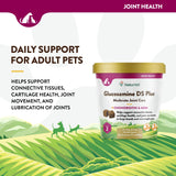 NaturVet – Glucosamine DS Plus - Level 2 Moderate Care – Supports Healthy Hip & Joint Function – Enhanced with Glucosamine, MSM & Chondroitin – for Dogs & Cats–70 Soft Chews