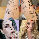 YEZUNIR 6 Sheets Harley Quinn Tattoos Temporary