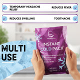 Large Instant Ice Packs for Injuries (9” x 6”) - 12 Pack | Instant Cold Pack for Back Pain Relief, Cold Compress, Swelling, First Aid, Toothache, Athletes & Outdoor Activities