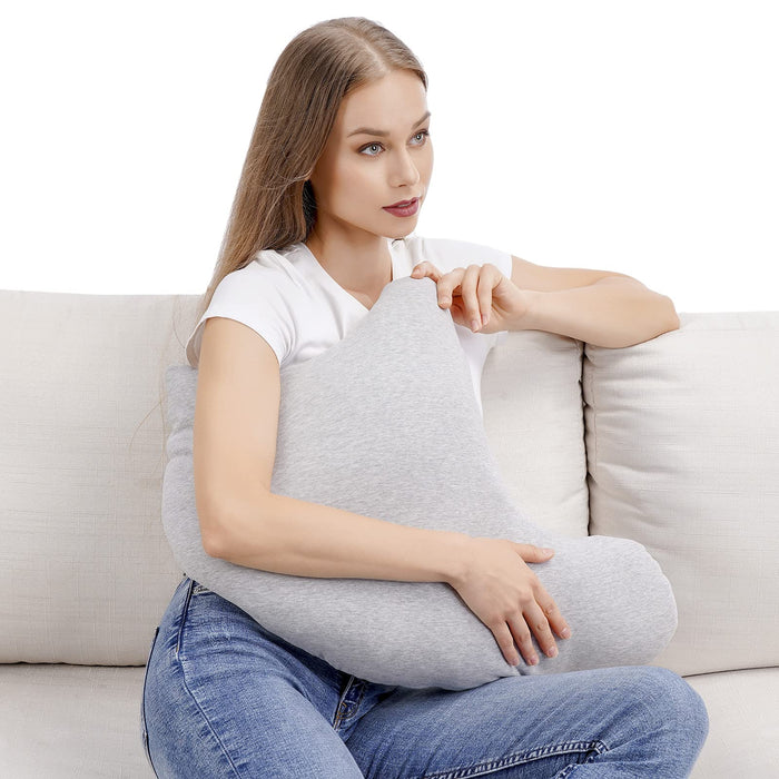 BESLKB Rotator Cuff Pillow - Shoulder Surgery Pillow - Side Sleeper Pillow for Neck and Shoulder Pain Relief, Post Shoulder Support (Grey)