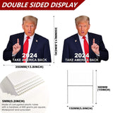 Ouraqto TRUMP 2024 Yard Sign Double Sided 14x14 Inch Yard signs Outdoor Decorative Trump Handheld Signage Trump Merchandise for Garden Lawn(with Flag