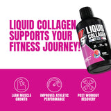 PROSUPPS Amino23 Liquid Collagen Shots, 23g Collagen Protein Promotes Exercise Recovery, Healthy Skin, Hair, Nails & Join Support, Berry