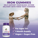 MaryRuth's Iron Suppleme nt Gummies for Adults | Sugar Free | Gummy Iron Supplements + Vitamin C for Ages 14+ | Iron Supplement for Iron Deficiency | Immune Support | Vegan | Non-GMO | 60 Count