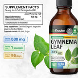 BIO KRAUTER Gymnema Sylvestre Extract Supplement - Organic Gymnema Leaf Tincture - Alcohol and Sugar Free - Vegan Drops 4 Fl.Oz.