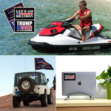 Trump 2024 Flag, 3x5 Feet Trump Flag 2024 Take American Back with 4 Pcs Trump 2024 Sticker, 3 Ply Double Sided Trump 2024 Flag with Brass Buttonhole Trump Flag for Outdoor Room (Black)