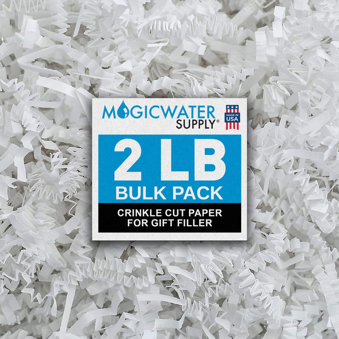 MagicWater Crinkle Cut Paper Gift Basket Filler - 2 LB - White