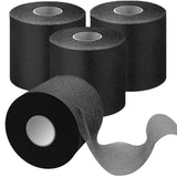 Dimora Pre Wrap Athletic, 4 Rolls Prewrap Headband for Hair, 120 Yards Foam Underwrap Athletic Tape, Best Padding for Underneath Sports Tape, 2.75 Inches x 30 Yards - Black