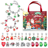 Christmas Advent Calendar Bracelet 24 Days Christmas Countdown Calendar Bracelets Set DIY Jewelry Making Kit 2024 Christmas New Year Birthday Gift