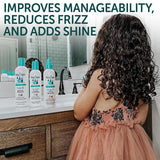 Fairy Tales Curly Q Daily Hydrating Shampoo, Conditioner, Spray for Curly Hair - Hydrating Kids Travel Kit for all Types of Curls Including Multi Cultural Hair - Paraben Free, Sulfate Free, Gluten Free, Nut Free - 3.3oz (Pack of 3)