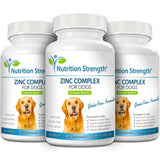 Nutrition Strength Zinc for Dogs to Support Healthy Skin & Coat, Promote Normal Growth, Balanced Immune Function & Cellular Metabolism, with Biotin, Folate, Selenium & Vitamin E, 120 Chewable Tablets