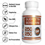 MAAC10 Quercetin Berberine 500mg (250mg/250mg Each Per Capsule 60-Day Serving)