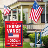 NASIAN Trump Vance 2024 Garden Flag Take America Back Garden Flag Trump Vance 2024 Yard Signs Patriotic American Garden Flags for Outside 12x18 Double Sided Outdoor House Lawn Decorations Banner