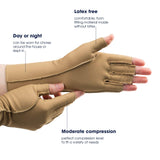 isotoner womens of Finger Therapeutic Gloves Pair X Small Open, Camel, X-Small US