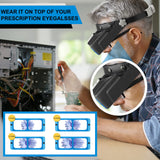 Dilzekui Headband Magnifier with LED Light, Rechargeable Head Mount Magnifier 1.5X to 3.5X, Opitcal Magnifying Glass with Lens, Jewelers Magnifying Glasses Headset Magnifier for Close Work