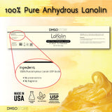 Lanolin 8 oz. Pure 100% USP grade. Skin protectorate and moisturizer that delivers deep hydration and nourishment, excellent as a nipple cream. Made by DMSOStore