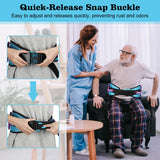 supregear Gait Belt - Anti-Slip Transfer Aid with 7 Handles and Quick-Release Buckle, Perfect for Senior Care, Aqua