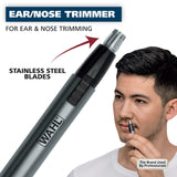 WAHL Micro Groomsman Battery Personal Trimmer for Hygienic Grooming with Rinseable, Interchangeable Heads for Eyebrows, Neckline, Nose, Ears, & Other Detailing - 05640-600