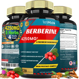 Berberine Extract Capsules 4250mg, 4 Months Supply & Ceylon, Milk Thistle, Turmeric, Black Pepper | Immune Function Supports, Weight Management Supplements