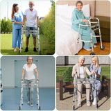 Heavy Duty Folding Walker,Lightweight Walker Support up 500lbs,Narrow Mobility Walker with Width Adjustable and Trigger Release for Seniors, Elderly