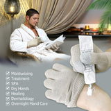 Evridwear Unisex Moisturizing Cotton Gloves with Touchscreen Fingertips for Eczema Beauty Cosmetic Dry Hands Sensitive Irritated Skin Therapy Overnight Bedtime, 6 Pairs, Lightweight-Beige, L/XL