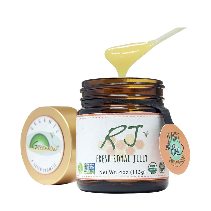 Greenbow Organic Fresh Royal Jelly - 100% USDA Certified Organic, Non-GMO, Halal, Pure, Gluten Free - One of The Most Nutrition Packed - (113g)