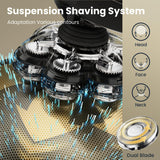 SHPAVVER  7D Head Shavers for Bald Men, Detachable Head Shaver LED Display Dry/Wet Bald Head Shavers for Men, IPX7 Waterproof Head Shavers for Men with Type-C Charge