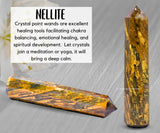 Nellite Crystal Towers ~ Natural Healing Crystal Point Obelisk for Reiki Healing and Crystal Grid (3" to 4" INCH)