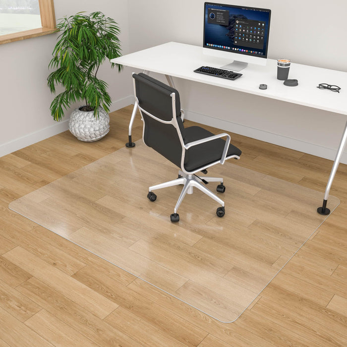 100pointONE Large Chair Mat for Hardwood Floor - 48" x 60" Clear Desk Chair Floor Protector Mat, Easy Glide Office Chair Mat for Home & Office