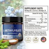 HERBAMAMA L Methylfolate 15mg Gummies - Help Improve Wellness, Mood, Energy & Brain Function - Methyl Folate Supplement for Immune Support - 60 Chewables