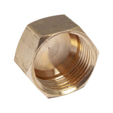 LTWFITTING 5/8-Inch Brass Compression Cap Stop Valve Cap,Brass Compression Fitting(Pack of 10)