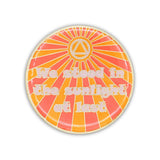 2 Year Sobriety Chip | Sunlight of The Spirit AA Coin Recovery Gift Affirmation Token | Glow in The Dark Gold Plated Medallion