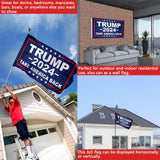 Trump 2024 Flag Double Sided 3x5 Outdoor- Donald Trump Take America Back Flags Banner Heavy Duty Durable Polyester 2024 Trump for President Flag with 2 Brass Grommets 4 Rows Stitched