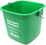 Small Green Detergent Bucket - 3 Quart Cleaning Pail - Set of 3 Square Containers