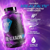 EFX Sports Kre-Alkalyn Pro | pH Correct Creatine Monohydrate Pill Supplement | Muscle Building Pre Workout for Men & Women | 60 Servings, 120 Capsules