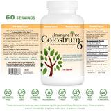 Immune-Tree Colostrum6, Certified 6-Hour Colostrum, 180 Capsules, 500mg.