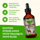 Animal Essentials Tranquility Blend Herbal Formula for Dogs & Cats, 2 fl oz - Made in USA, Calming Supplement, Anxiety Relief