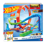 Hot Wheels Toy Car Track Set, Action Loop Cyclone Challenge Playset & 1:64 Scale Vehicle, 2 Ways to Play, Easy Storage