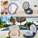 Neck Cooling Tube with Cold Insulated Bag, Reusable Wearable Neck Cooler Ring, Cooling Neck Wraps for Summer Heat Outdoor Indoor (Black*2)