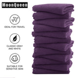 Microfiber Facial Cloths Fast Drying Washcloth 12 pack - Premium Soft Makeup Remover Cloths - Grape Purple