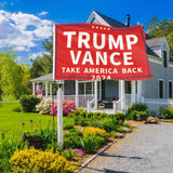 Probsin Trump Vance 2024 Flag 3x5 Ft Double Sided Trump Vance 2024 Take America Back MAGA Flag Party Supplies Yard Signs Hanging Poster for College Room Man Cave Welcome Photo Backdrop (Red)