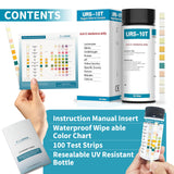 URS 10-in-1 Urine Test Strips 10 Parameters Testing UTI, Urinalysis for Ketosis, pH, Protein, Kidney and Liver Function, 100 CT