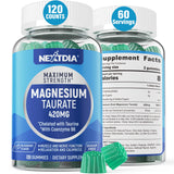 Magnesium Taurate Supplement, Essential Amino Acid Support a Longer, Healthier Life w/ Vitamin B6, Sugar Free Taurine Supplement 420 mg for Longevity, Healthy Aging, Muscle and Exercise, Vegan 120 Cts
