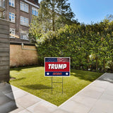 Donald Trump - Trump 2024 Stars - Double Sided -Durable Quality of Yard Sign and Road Sign with Stand - Rectangular 18" x 24" and 4mm Thick Corrugated Plastic - Made in the USA