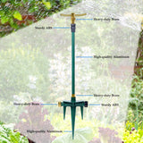 ATDAWN 3-Arm Garden Sprinkler, High-Rise Lawn Sprinkler, 360 Degree Rotation Garden Water Sprinklers, Lawn Irrigation System, Gardening Watering System, Large Area Coverage